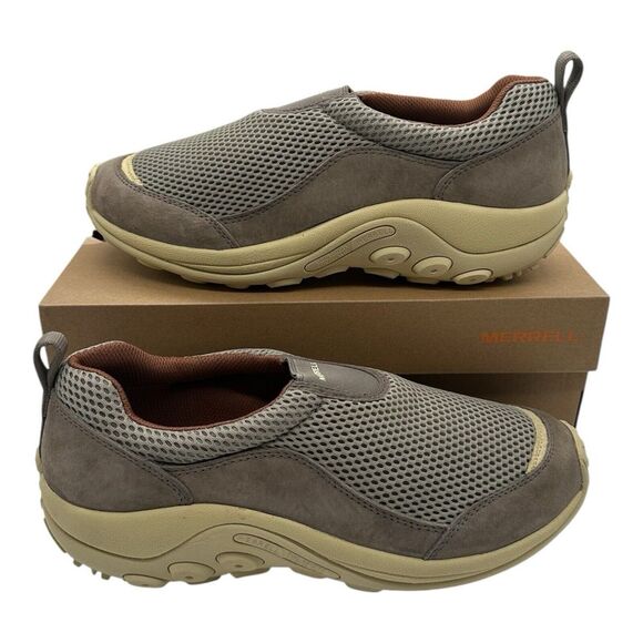 Merrell Jungle Moc Breeze SE Shoes Men's Size 9.5 M Grey Aluminum Slip On Hiking - Picture 1 of 10